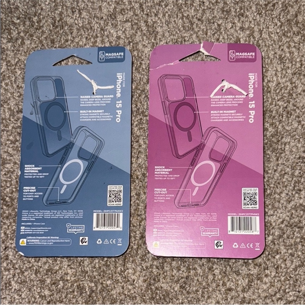 iHome VeloCase for iPhone 15 Pro - Teal and Magenta - Picture 3 of 5